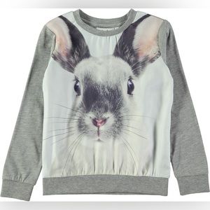 Molo “Renita” Winter Hare Long Sleeve Top in Size 122 (7-8), Cotton Blend